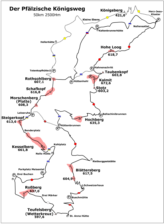 Karte des Königswegs